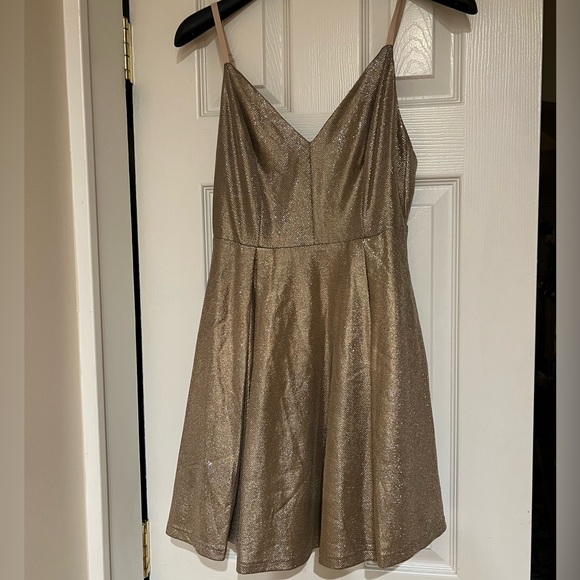 Lulus Dresses Lulus Gold Party Dress Poshmark